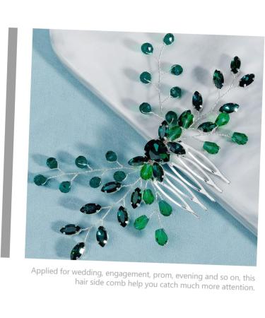 MERRYHAPY Green Hair Accessories Bridal Headpiece Green Rhinestones Wedding Headpiece Girl Headpiece Rhinestone Headpieces for Women Crystal Bride Hair Emerald Bridal Hair Accessory - Buy Online on GoSupps.com