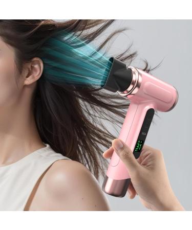 GaotKeut Electric Blow Dryer Cordless Hair Dryer Large Power Hairstyling Tool Professional Blow Dryer Air Blower for Dorm Hotel Travel Pink - Buy Online on GoSupps.com