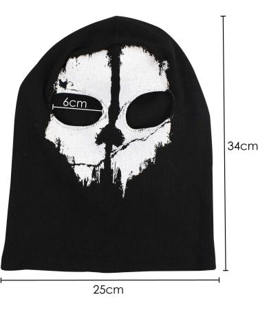 Trixes Ghost Balaclava - Black Full Face Mask for Men | Ski Masks for Costumes Cosplay Airsoft & More - Buy Online on GoSupps.com