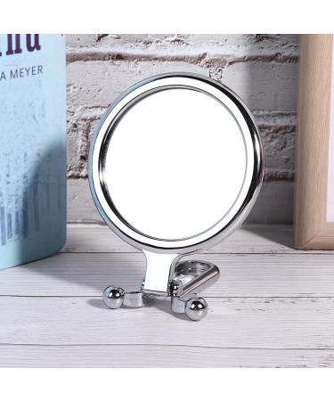 10x Magnifying Handheld Mirror - Double Sided Travel Mirror with Adjustable Handle | Portable Cosmetic Mirror (Silver) - Buy Online on GoSupps.com