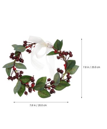Lurrose Red Floral Crown Headband - Artificial Berry Wreath for Weddings Festivals & Parties - Buy Online on GoSupps.com