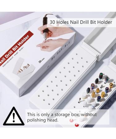 30-Hole Nail Drill Holder | Manicure Tool Storage Box for Nail Art & Drill Bits - Organize & Protect Your Nail Tools - Buy Online on GoSupps.com