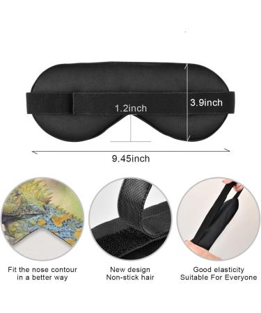 Forest Dragon Lizard Sleep Mask | Light Blocking Eye Cover for Travel & Naps | Adjustable Strap for Men & Women - Buy Online on GoSupps.com