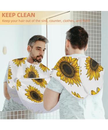 Beard Bib Apron for Men - Waterproof Hair Catcher & Grooming Cloth | Stylish Sunflower Design for Easy Shaving & Trimming - Buy Online on GoSupps.com