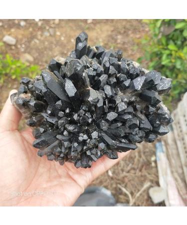 Gemstone Decoration Beautiful Black Quartz Cluster Natural Quartz Minerals StoneSpecimenMineral Stone (Size : 650-700g) - Buy Online on GoSupps.com