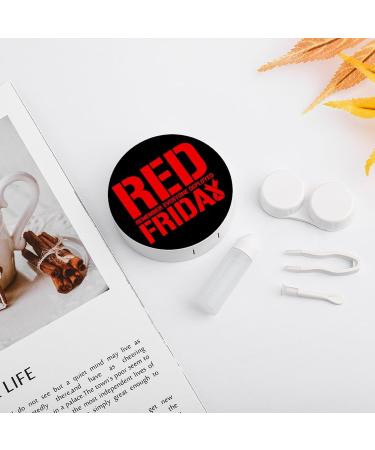 R.E.D Remember Everyone Deployed Red Friday Contact Lens Travel Kit - Portable Cute Box with Mirror for Outdoor Use - Buy Online on GoSupps.com