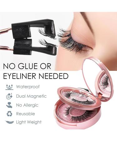 Magnetic Lashes Magnetic Eyelashes Dual Magnetic Lashes Eyelashes Beauty Magnetic Lashes Natural Look with Applicator Tweezers Reusable No Glue or Liner Needed Easy to Wear #5-diamond - Buy Online on GoSupps.com