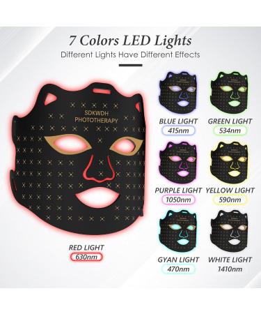 7-in-1 LED Facial Skin Care Mask | Red Light Therapy for Home Use | Black G1 - Illuminate Your Skin - Buy Online on GoSupps.com
