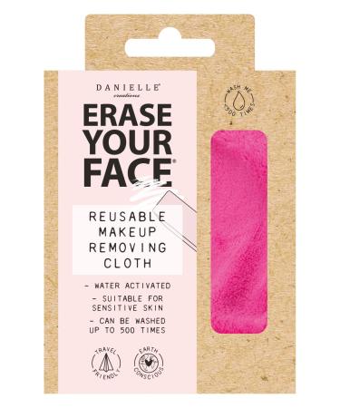 Danielle Creations Erase Your Face Eco Friendly Reusable Make Up Remover Cloth in Pink