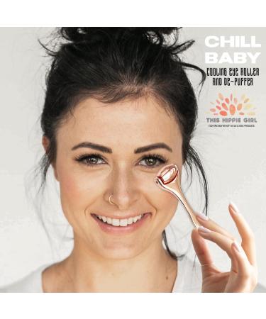 Cooling Eye Roller & Depuffer | Chill Baby | Puffy Eyes Treatment | Rose Gold Skin Care Tool - Buy Online on GoSupps.com