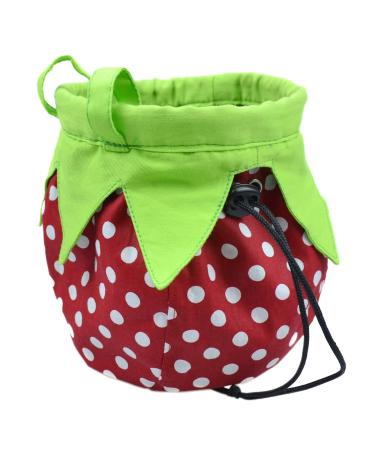 Strawberry Chalk Bag with Carabiner Drawstring for Rock Climbing Weight Lifting Rock Climbing Bag Chalkbag