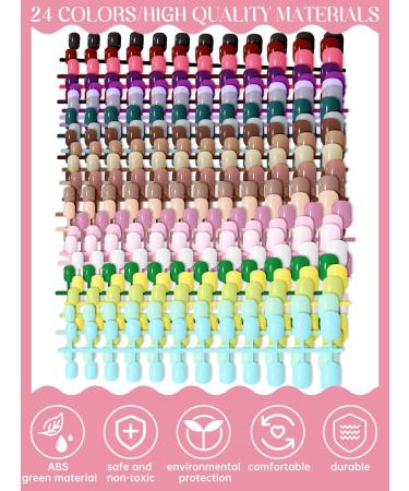 576 Pieces Kids Short False Nails EBANKU Children Short Square Glossy Press on Nails Round Full Cover Fake Nails 24 Colors Artificial Nail Tips Fingernails Decoration for Girls Kids - Buy Online on GoSupps.com