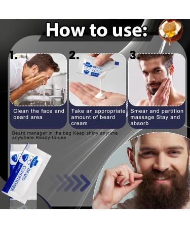 3gx10 Baume barbe Hydratant Barbe Baume moustache Homme adoucissant Soin moustache protecteur contre les d mangeaisons et l'inconfor Rend la barbe douce et lisse sans frisottis - Buy Online on GoSupps.com