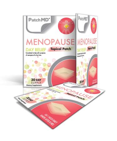 PatchMD Menopause Day Relief - 30 Daily Topical Patches. 100% Natural & Vegan. Allergy & Filler Free. High Absorption More bioavailable. Suitable for Sensitive stomachs & bariatric.