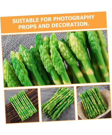HOMSFOU 50 Pcs Simulated Asparagus Ornaments Fake Vegetables Asparagus Decor Fake Plastic Lifelike Vegetables Faux Asparagus Fern Plastic Vegetables Model Fake Food Model Sample Pvc Plant Light Greenx5pcs 19X0.9CMx5pcs - Buy Online on GoSupps.com