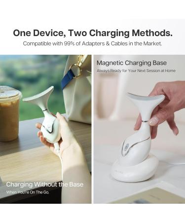 Iris Neck Face Massager - Pro Face Sculpting Tool for Radiance Contouring & Elasticity | All-in-1 Facial Device with Charging Base | Home Spa - International Shipping - Buy Online on GoSupps.com