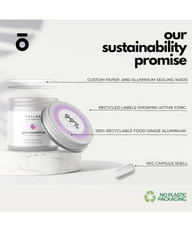 FOLIUS LABS Glucosmine Sulfate Potassium Chloride 750mg for Healthy Joints Bones and Cartilage Joint Support Supplement for Men and Women (120 Capsules) - Buy Online on GoSupps.com