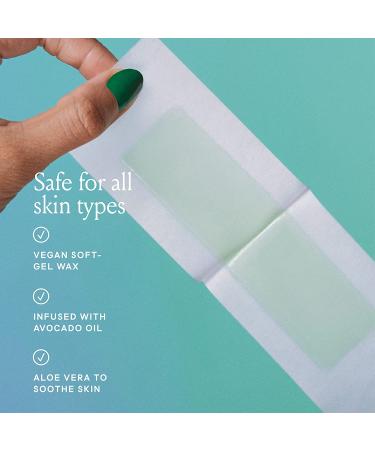 Billie Face & Bikini Wax Kit - 32 Strips, 6 Post-Wax Serum Wipes - Buy Online on GoSupps.com