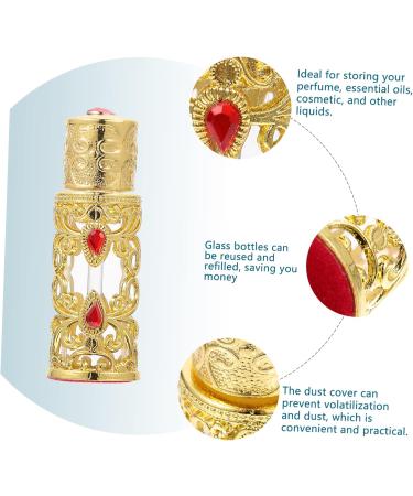 POPETPOP Retro Perfume Bottle - Sandalwood Essential Oils Mini Glass Vial with Aerosol Spray - 0.1 Oz Travel Size Crystal Decor - Buy Online on GoSupps.com