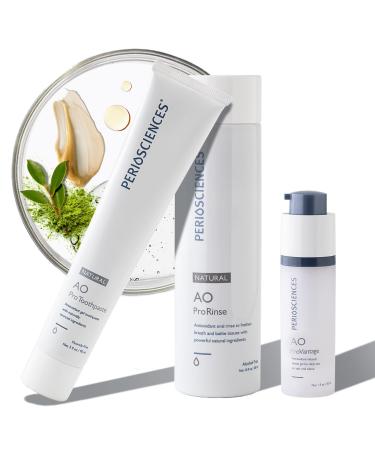 PerioSciences Natural Oral Care Kit - Toothpaste Mouthwash Gel