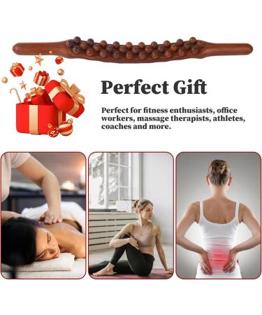 Holz Therapy Massage Tools - 31 Pearl Roller Stick & 23 Guasha Wooden Scooter for Lymphatic Drainage - Buy Online on GoSupps.com