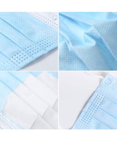 NU R 10pcs Multi Color 3 Ply Disposable Face Mask Mask with Filter Layer and Elastic Earloop Retail Sealed bags B-Blue - Buy Online on GoSupps.com