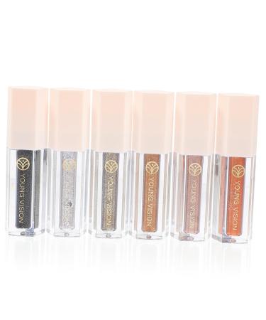 POPETPOP Make Up Accessories 6pcs Eye Shadow Set Eyeshadow Bling Shadow Makeup Stuff Eye Glitter Makeup Brighten Cosmetics Miss 1 count (Pack of 1) As Shown