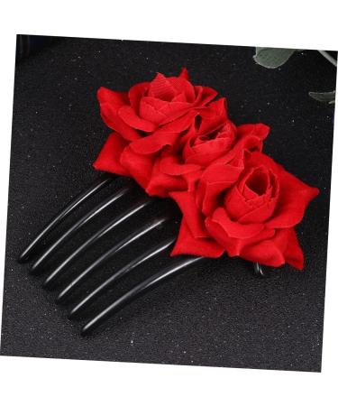 Beatifufu 1pc Floral Comb Bridal Hair Clip Hairbrush for Women Flower Hair Wedding Hair Accessories for Women Floral Hair Comb Women Hair Accessories Barrettes for Women Gold Hair Clips - Buy Online on GoSupps.com