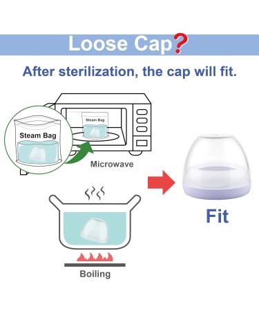 Maymom Dome Caps Screw Rings Sealing Discs Compatible with Avent Natural Bottles Avent PP Bottles or Natural No Nipple Included. Convert Avent Classic Bottle Into Natural Set - Buy Online on GoSupps.com