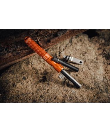 Exotac nanoSTRIKER XL: Waterproof Ferrocerium Fire Starter with Stainless Steel and Tungsten Carbide Striker - 1/4 inch Ferro Rod, Up to 3,000 Strikes, Blaze Orange - Buy Online on GoSupps.com
