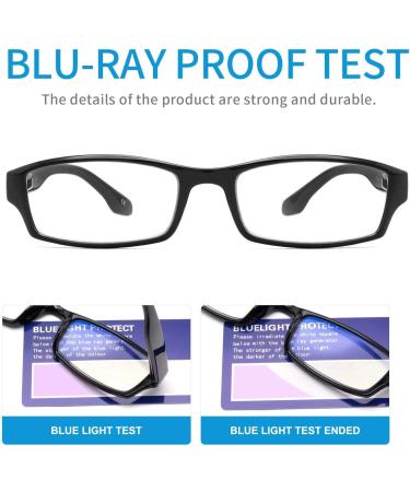 Yuluki 5 Pack Reading Glasses - Blue Light Blocking Visual Aid for Men & Women - Slightly Rectangle with Spring Hinge - 4.0x Strength - Buy Online on GoSupps.com