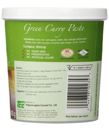 Mae Ploy Green Curry Paste 14 oz - Authentic Thai Green Curry 14 Ounce (1 Pack) - Buy Online on GoSupps.com