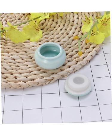 ibasenice Travel Cosmetic Containers Cosmetic Jars with Lids Candy Jar Travel Toiletries Sealed Container Airtight Glass Containers Small Ceramic Jar with Lid Balm Jars Empty Flour Ding Kiln Blue medium - Buy Online on GoSupps.com