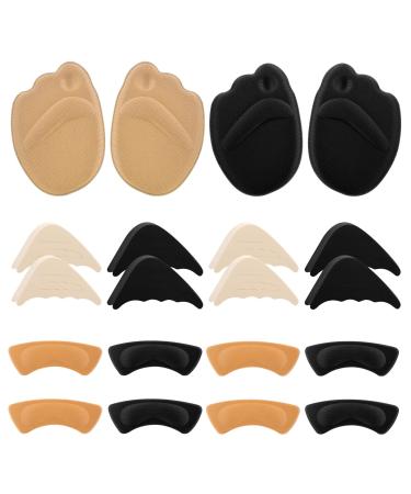 Sibba 10 Pairs High Heel Cushion Pads Shoe Filler Includes Adjustable Toe Filler Inserts Front Insoles Heel Grips Liner Insert Preventing Too Big Shoe from Heel Slipping Blisters Relieve Pain Brown