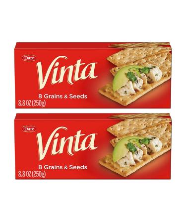 Vinta Crackers, Original  Delicious Bold Taste of 8 Grains and Seeds, 250g/8.8oz, 2-Pack Imported from Canada