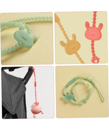 4pcs Adjustable Silicone Baby Dummy Clips - Non-Slip Pacifier & Teething Toy Chains - Buy Online on GoSupps.com