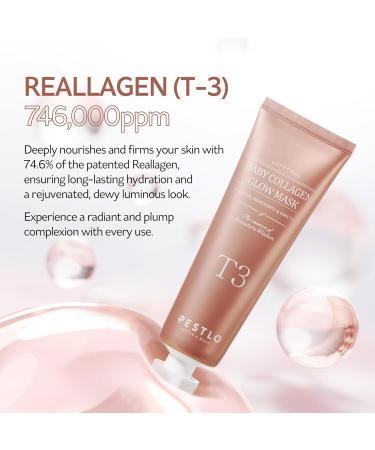 PESTLO Baby Collagen Glow Mask - Korean Peel Off Skincare with Vegan T3 Collagen for Elasticity Firmness & Radiant Skin - Buy Online on GoSupps.com