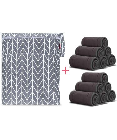 Damero 5-Layer Bamboo Carbon Fiber Diaper Inserts - 12 Washable Cloth Diaper Inserts Set for Superior Absorbency | Eco-Friendly Baby Diaper Solution - Buy Online on GoSupps.com