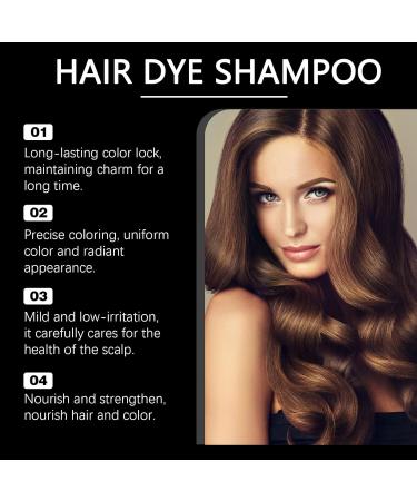  Wootapson Light Brown Hair Dye Shampoo Instant Hair Dye Shampoo Lasting Color Natural Softness Creates Perfect Colour Suitable for All Hair Types for Men and Women - 200ml - Buy Online on GoSupps.com