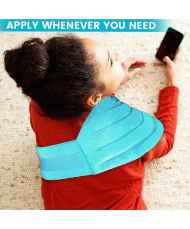 Relief Expert Microwavable Heating Pad for Lower Back Pain Relief - Hot/Cold Therapy Wrap for Lumbar, Waist, Stomach, Legs, Neck & Shoulders - Blue - Buy Online on GoSupps.com