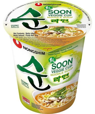 CNMART Nong Shim Soon Veggie Cup Instant Noodle Soup 67g (Pack of 6) - Buy Online on GoSupps.com