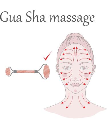 Yobee Rose Quartz Face Roller Massager | Gua Sha Tool for Anti-Aging Wrinkles & Puffiness | Perfect Skin Care Gift for Women - Buy Online on GoSupps.com