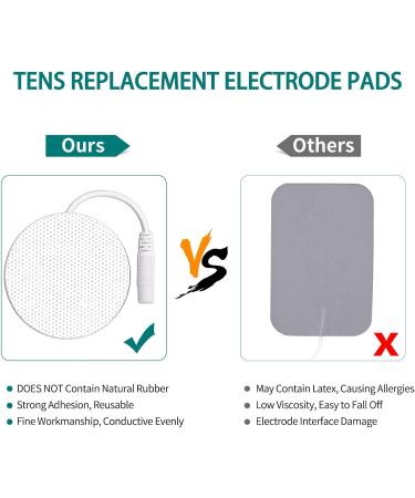Sunjuly TENS Electrodes Pads - 20 Self-Adhesive Reusable 5x5 cm for Pain Therapy - Compatible with Most TENS EMS Devices - Buy Online on GoSupps.com