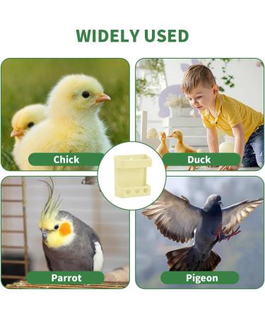 Bird Feeder Column & Vegetable Holder Bracket - 2 Piece Food Bowl for Birds - Durable Plastic Cage Accessories in Yellow - Buy Online on GoSupps.com