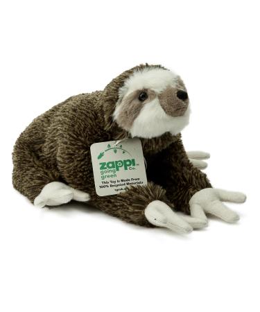 Zappi Co Ultra Soft Sloth Plush Toy (24.5cm Length) - 100% Recycled Eco-Friendly Newborn Gift Realistic Lifelike