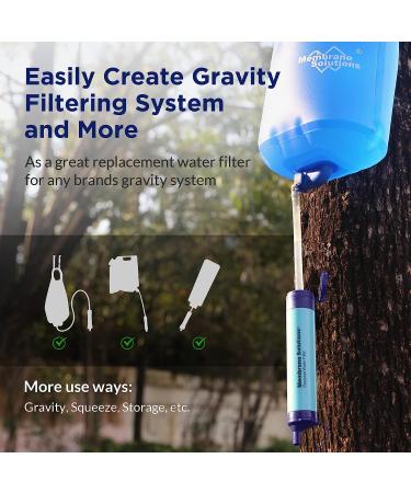 Membrane Solutions Straw Water Filter - Portable Survival Filtration Gear for Emergency Preparedness & Outdoor Activities - Buy Online on GoSupps.com