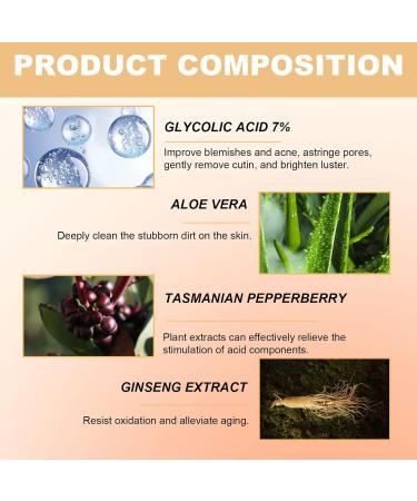 Glycolic Acid 7% Toning Solution for Face - Resurfacing and Peeling Serum - Buy Online on GoSupps.com