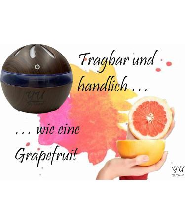 YOUNEET 300ml Aroma Diffuser Humidifier | Black Wood Look LED 7 Colors | Perfect for Yoga Office Spa & Gifts - Buy Online on GoSupps.com