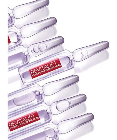 L Or al Paris - Revitalift Filler - 7 Anti-Wrinkle Plumping Ampoules with Pure Hyaluronic Acid - 7-Day Anti-Aging Treatment - Intense Hydration - For All Skin Types - 7 x 1 ml - Buy Online on GoSupps.com