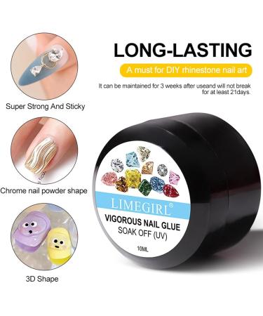 Nail Glue for Nail Tips Multifunctional 4 in 1 Nail Glue Gel for Nail Tips | Nail Glue for Salon Home for Nail Strengthen for Girls Women Pochy - Buy Online on GoSupps.com